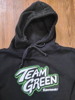 Kawasaki Racing Team Green Embroidered Hoodie Sweatshirt